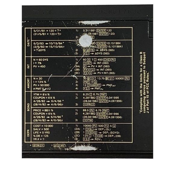USA Made Hewlett Packard HP 12C Financial Business Programmable Calculator 1988 - Picture 12 of 15